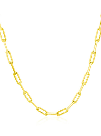 10K Yellow Gold Paperclip Chain (2.5mm)