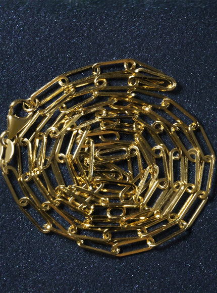 10K Yellow Gold Paperclip Chain (2.5mm)