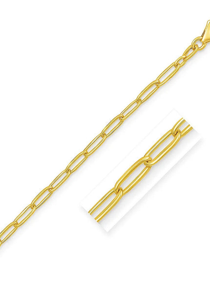 14K Yellow Gold Paperclip Bracelet (4.0mm)
