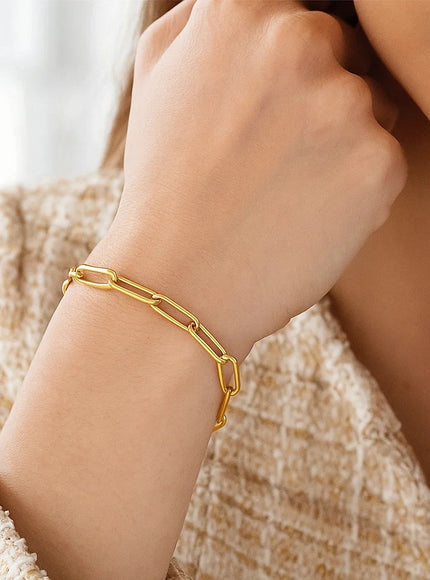14K Yellow Gold Paperclip Bracelet (4.0mm)