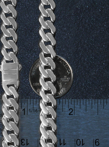 14k White Gold 22 inch Polished Curb Chain Necklace