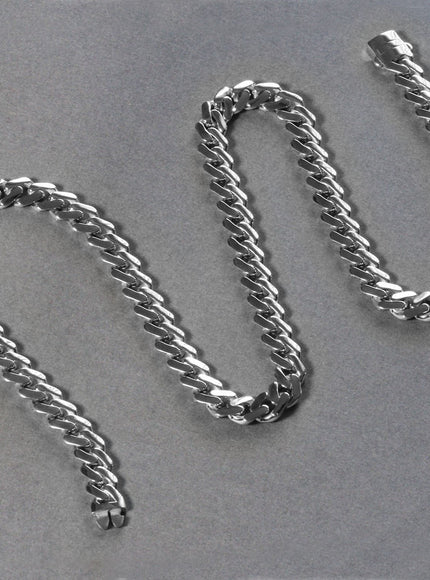 14k White Gold 22 inch Polished Curb Chain Necklace