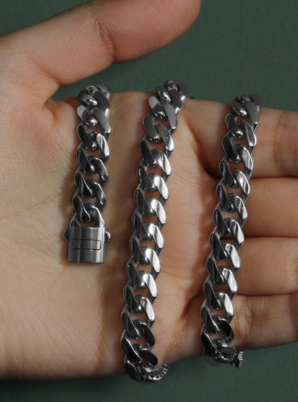 14k White Gold 22 inch Polished Curb Chain Necklace