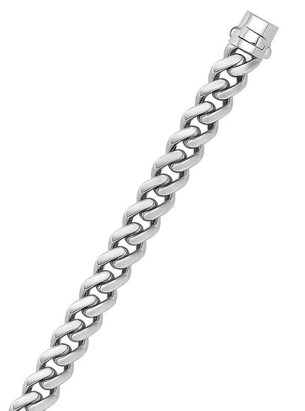 14k White Gold 22 inch Polished Curb Chain Necklace