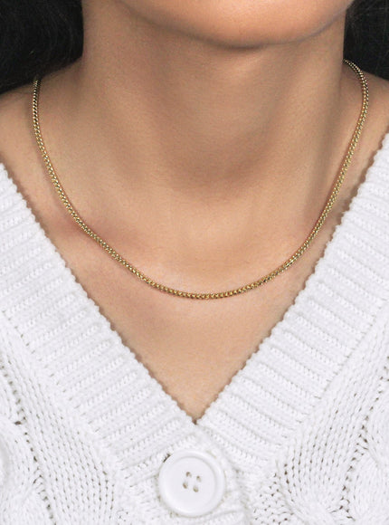 2.2mm 14k Yellow Solid Gold Diamond Cut Round Franco Chain