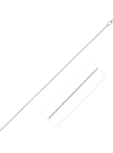 Double Extendable Cable Chain in 14k White Gold (1.0mm)