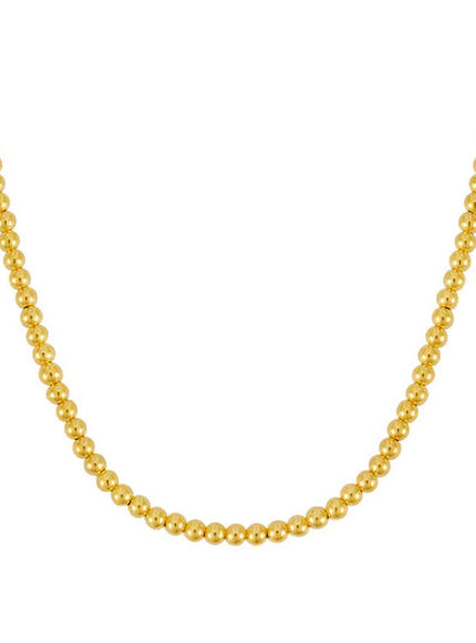 14k Yellow Gold Bead Chain Necklace(4mm)