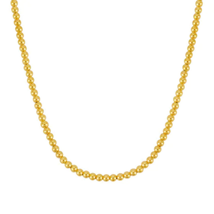 14k Yellow Gold Bead Chain Necklace(4mm)
