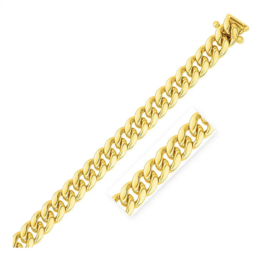 10.1mm 14k Yellow Gold Classic Miami Cuban Bracelet