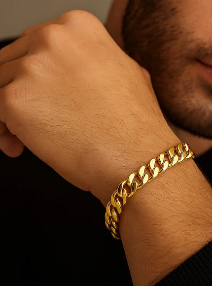 10.1mm 14k Yellow Gold Classic Miami Cuban Bracelet