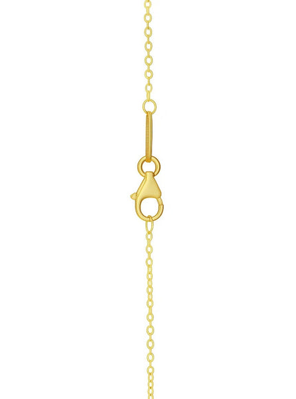 Double Cross Drop Necklace in 14K Yellow Gold