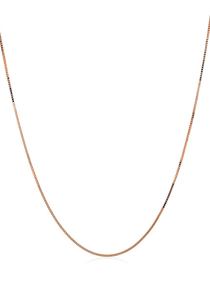 10k Rose Gold Classic Box Chain 0.45mm