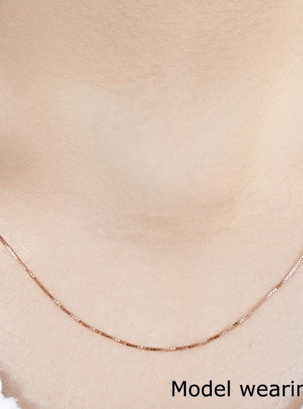 10k Rose Gold Classic Box Chain 0.45mm