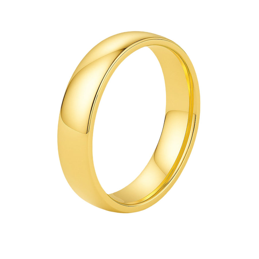 14k Yellow Gold 5mm Comfort Fit Wedding Band - Unisex