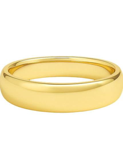 14k Yellow Gold 5mm Comfort Fit Wedding Band - Unisex