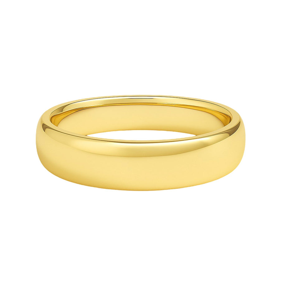 14k Yellow Gold 5mm Comfort Fit Wedding Band - Unisex