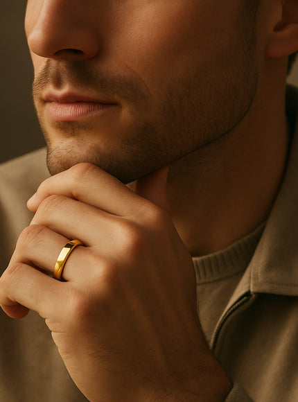 14k Yellow Gold 5mm Comfort Fit Wedding Band - Unisex