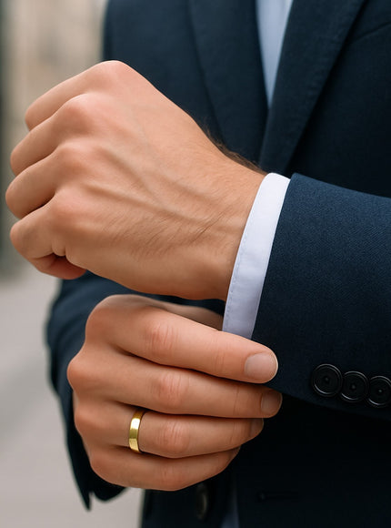 14k Yellow Gold 5mm Comfort Fit Wedding Band - Unisex