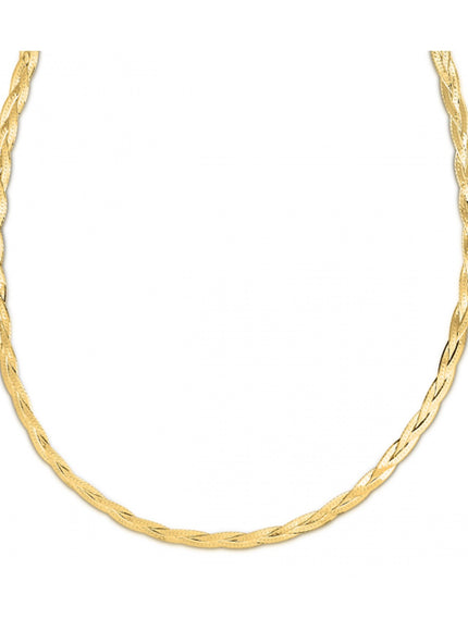 14k Yellow Gold Braided Herringbone Chain (3.2mm)