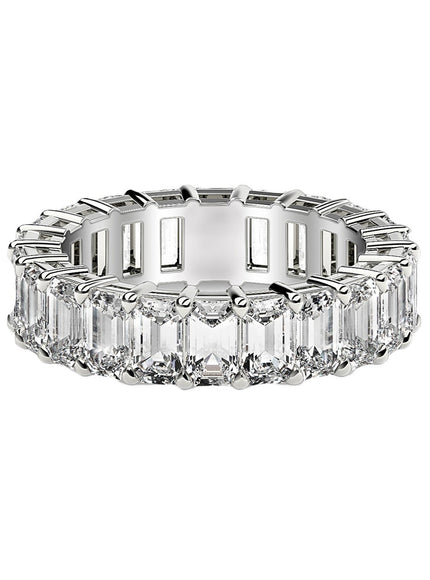 Emerald Cut Lab Grown Diamond Eternity Ring in 14k White Gold (2 cttw FG/VS2)