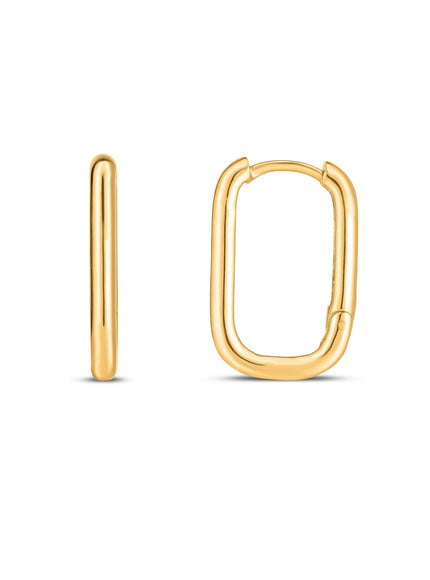 14k Yellow Gold Large Paperclip Huggies