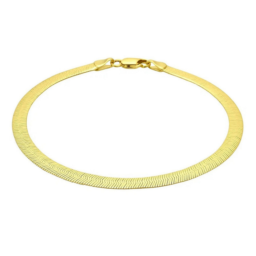 Imperial Herringbone Bracelet in 10k Yellow Gold (3.8 mm)