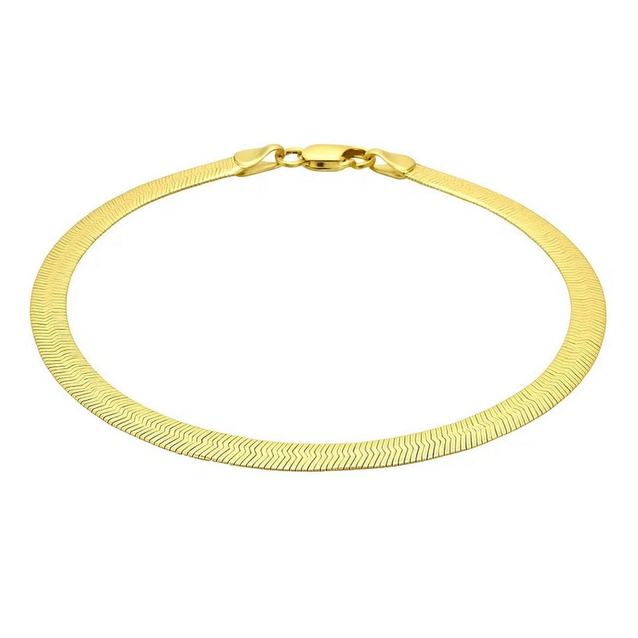 Imperial Herringbone Bracelet in 10k Yellow Gold (3.8 mm)