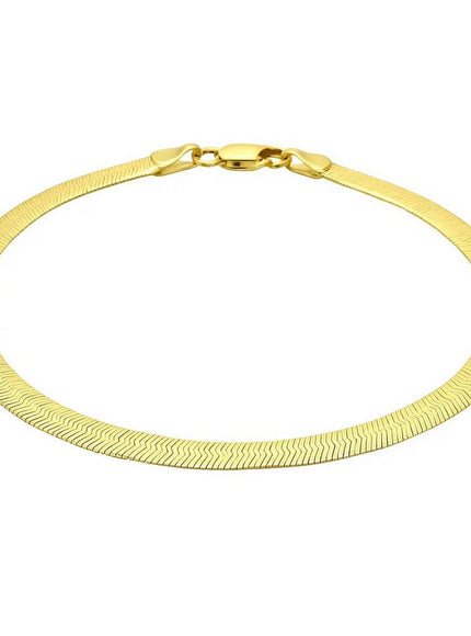 Imperial Herringbone Bracelet in 10k Yellow Gold (3.8 mm)