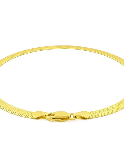 Imperial Herringbone Bracelet in 10k Yellow Gold (3.8 mm)