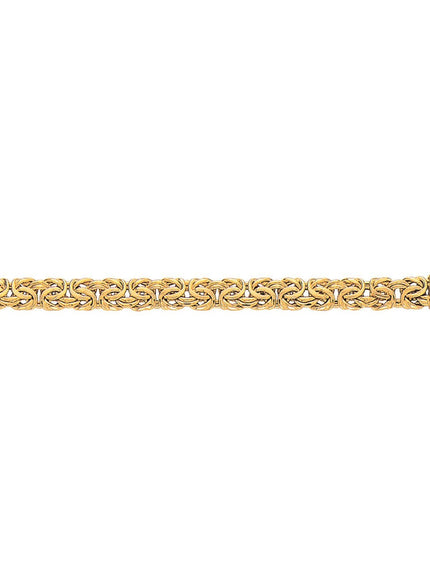 10k Yellow Gold Byzantine Design Chain Bracelet