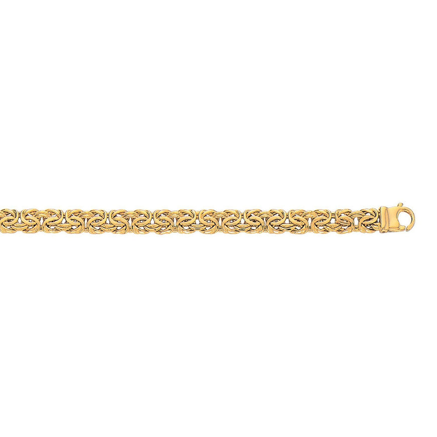 10k Yellow Gold Byzantine Design Chain Bracelet