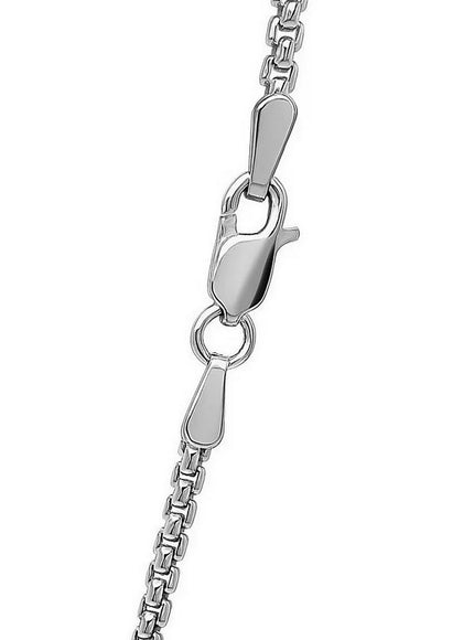 14k White Gold Solid Round Box Chain 1.6 mm