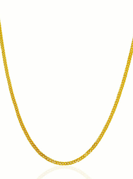 2.2mm 18k Yellow Gold Gourmette Chain