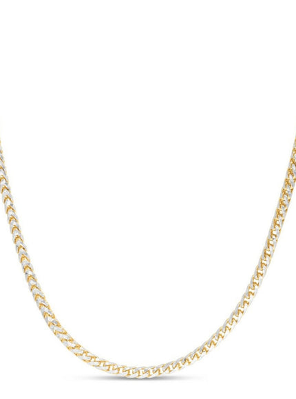 3.1mm 14k Yellow Gold Round Pave Franco Chain