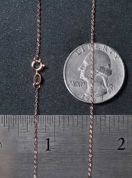 14k Rose Gold Polished Mini Heart Necklace