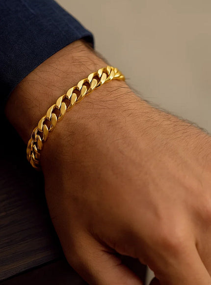 10.7mm 10k Yellow Gold Semi Solid Miami Cuban Bracelet