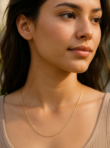 10k Yellow Gold Classic Box Chain 0.45mm