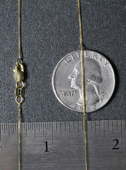 10k Yellow Gold Classic Box Chain 0.45mm