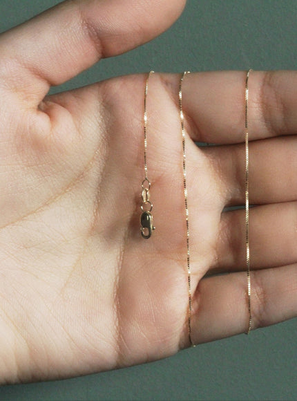 10k Yellow Gold Classic Box Chain 0.45mm