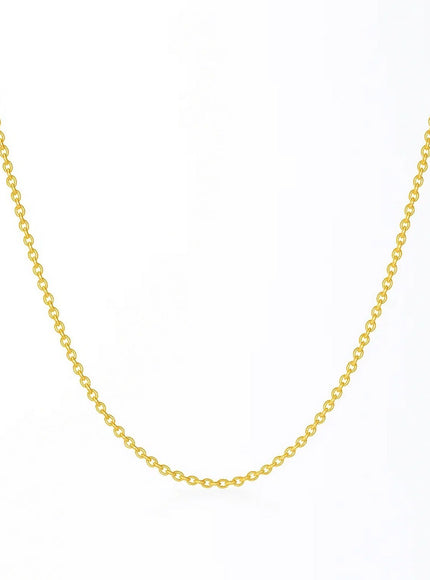 14k Yellow Gold Round Cable Link Chain 1.3mm