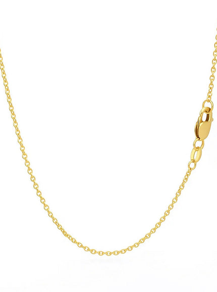 14k Yellow Gold Round Cable Link Chain 1.3mm