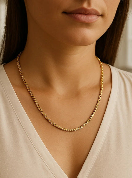 14k Yellow Gold Solid Round Box Chain 2.5 mm