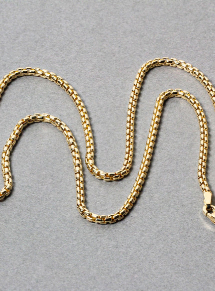 14k Yellow Gold Solid Round Box Chain 2.5 mm