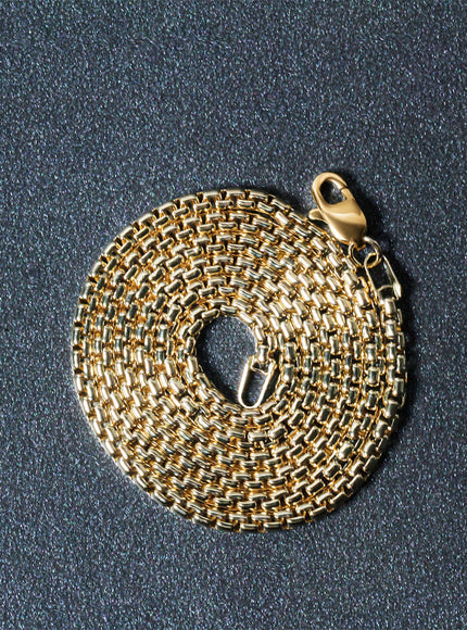 14k Yellow Gold Solid Round Box Chain 2.5 mm