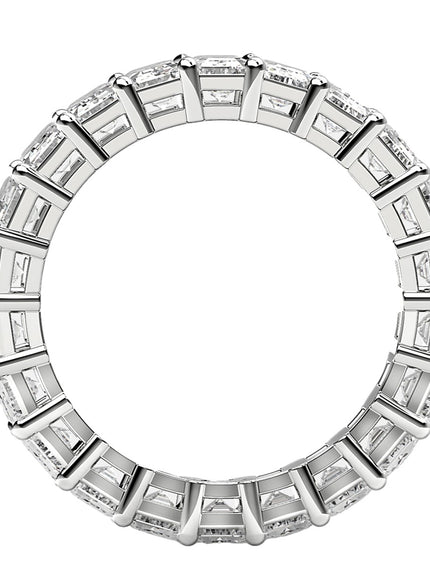 Emerald Cut Lab Grown Diamond Eternity Ring in 14k White Gold (4 cttw FG/VS2)