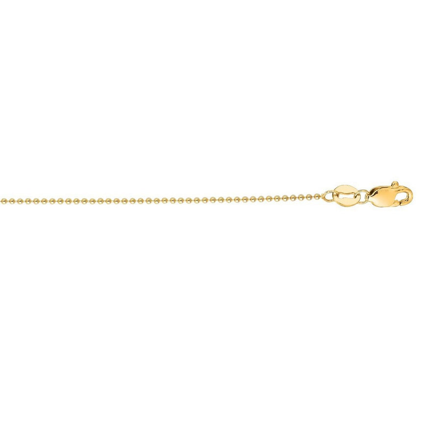 14k Yellow Gold Bead Chain 2.5mm