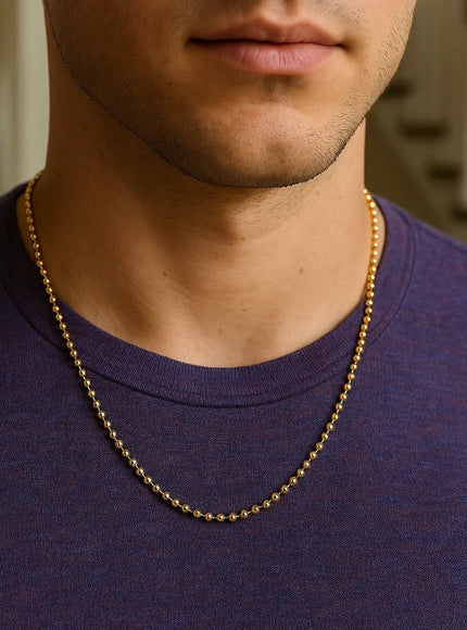 14k Yellow Gold Bead Chain 2.5mm