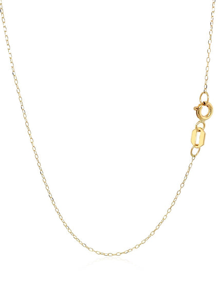 14k Yellow Gold Necklace with Cat Symbol in Mother of Pearl