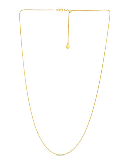 14k Yellow Gold Adjustable Franco Chain 0.9mm