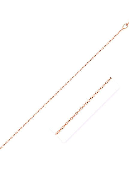 Double Extendable Cable Chain in 14k Rose Gold (1.0mm) - Ellie Belle